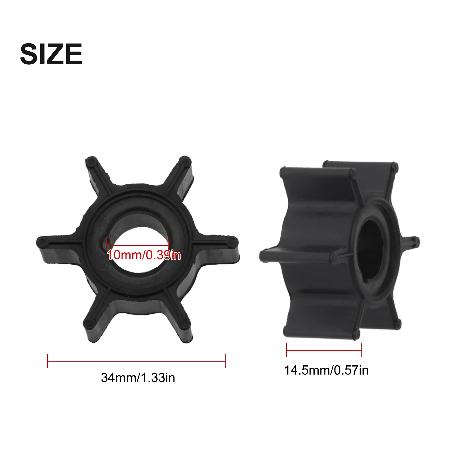 Impeller Water Pump Impeller 47-16154-3 Anti-corrosion Easy To Use Plastic Material Practical Accessories Brand New