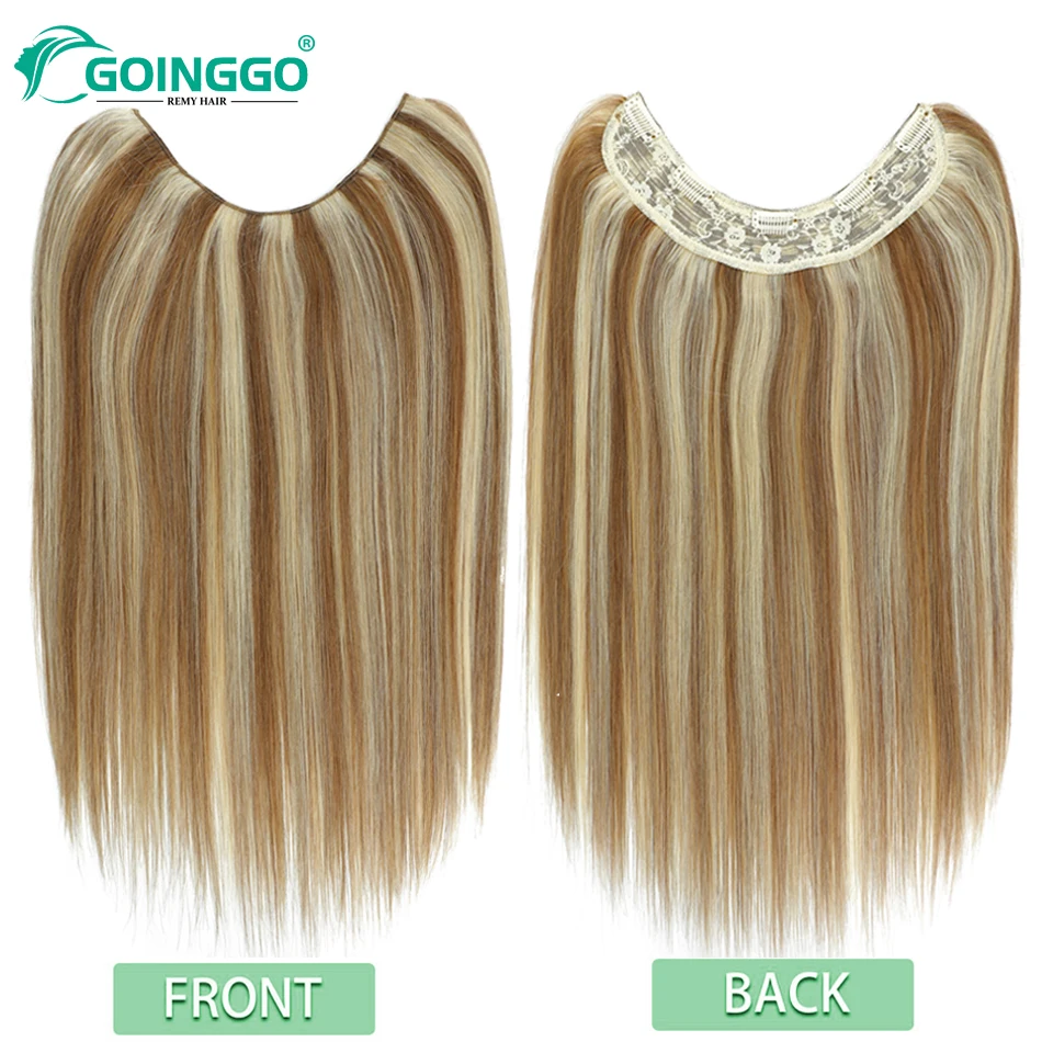 Clip In V-Vorm Hair Extensions Menselijk Haar Één Stuk Met 5 Clips 120G Clips Op Extesnsions Natuurlijk Haar Vol Hoofd 14-28Inch