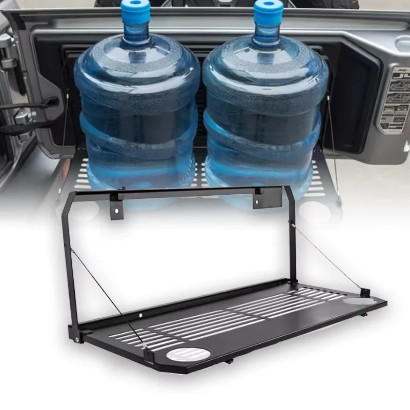 

Multi-purpose Car Door Storage Cargo Shelf Foldable Rear Tailgate Table For Jeep Jl & Jl Unlimited