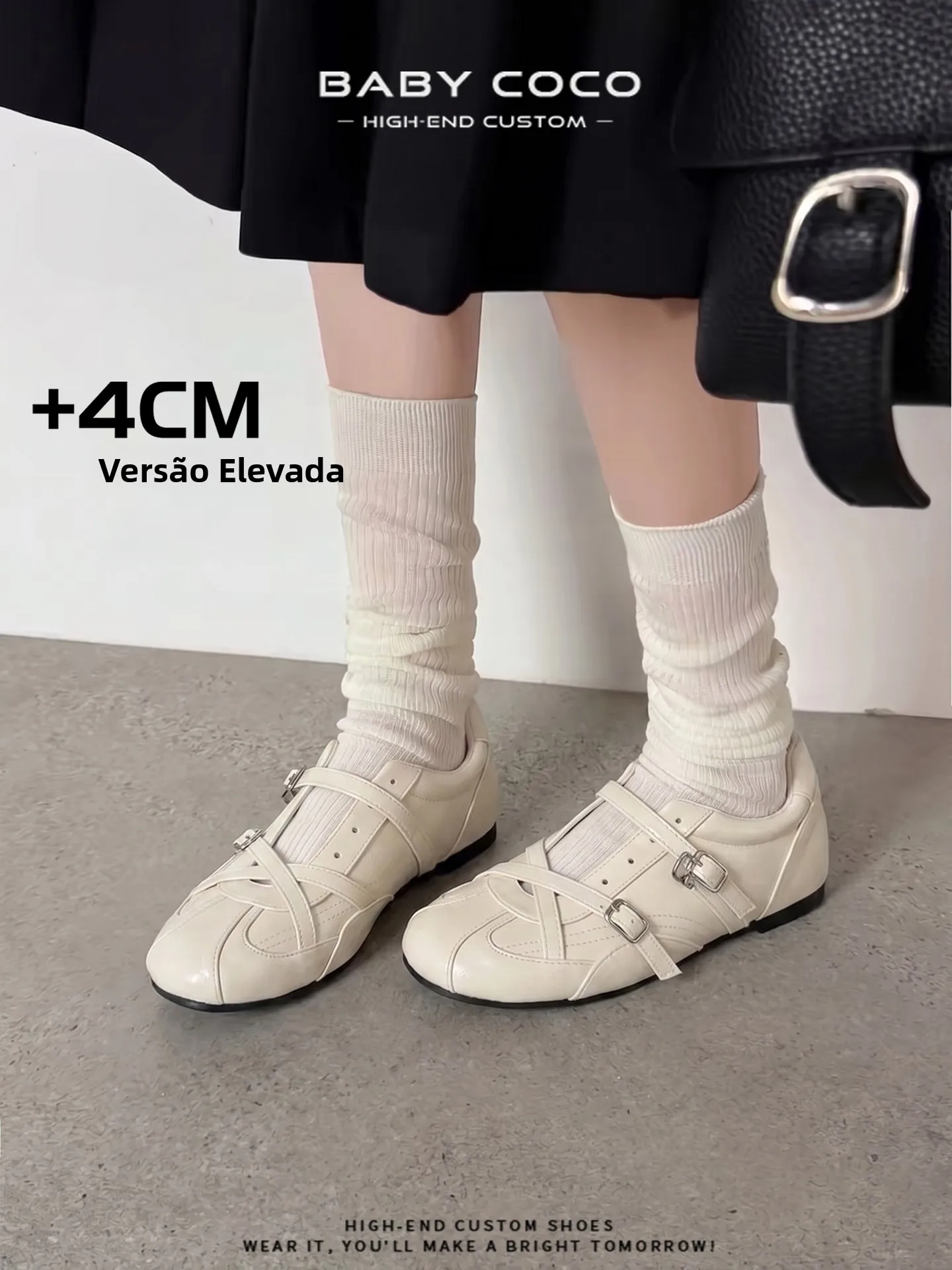 leather-mary-jane-flat-shoes-women's-casual-style-increased-height-soft-bottom-ballet-flats-buckle-closure-round-toe-rubber-sole