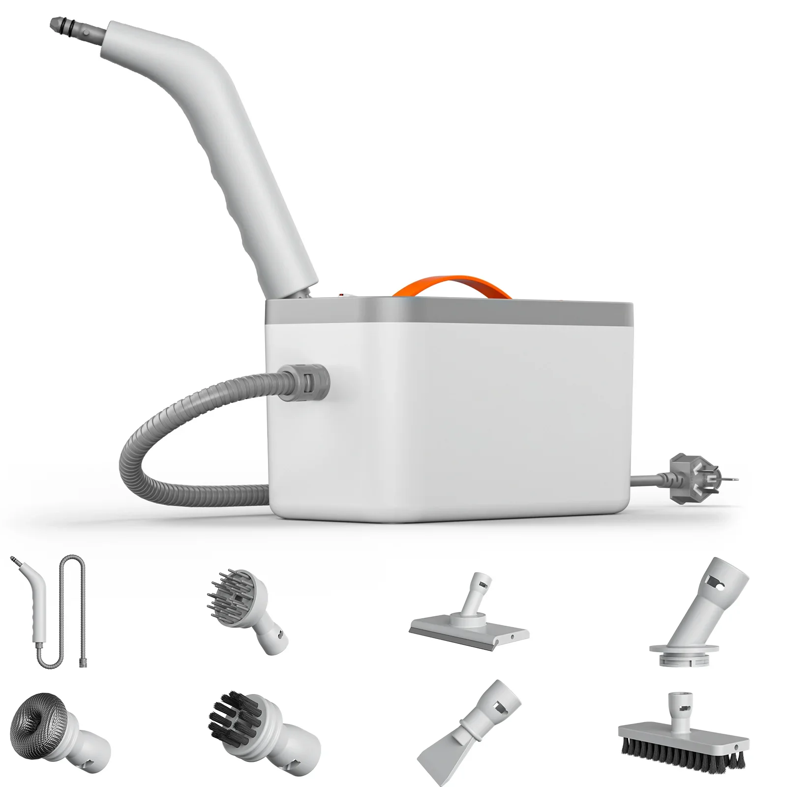 1500W 휴대용 스팀 청소기, 내부 장식품의 어려운 얼룩 및 때를 청소하기 위한 다용도의 강력한 스티머