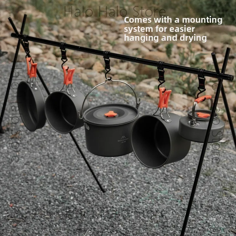 Shanzhike Selected Aluminum Alloy Sleeve Pot Outdoor Portable Scratch-resistant Wear-resistant Drop-resistant Durable