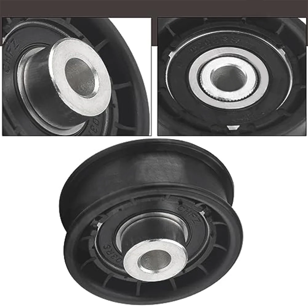 Mower Repair Flat Idler Pulley 604491 Replacement Lawn Mower Black Includes Mounting Accessories Compatible With Various Mowers