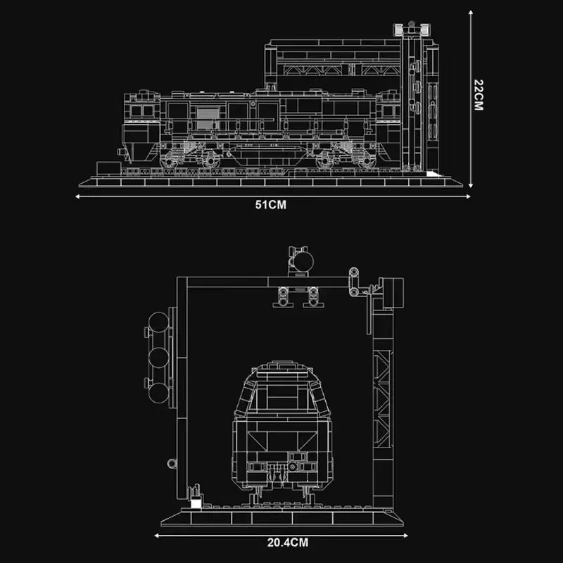 MOC 66021 Technical City Trains G2000 European Freight Train Building Blocks Brick Transport Railway Chridren Toy Christmas Gife