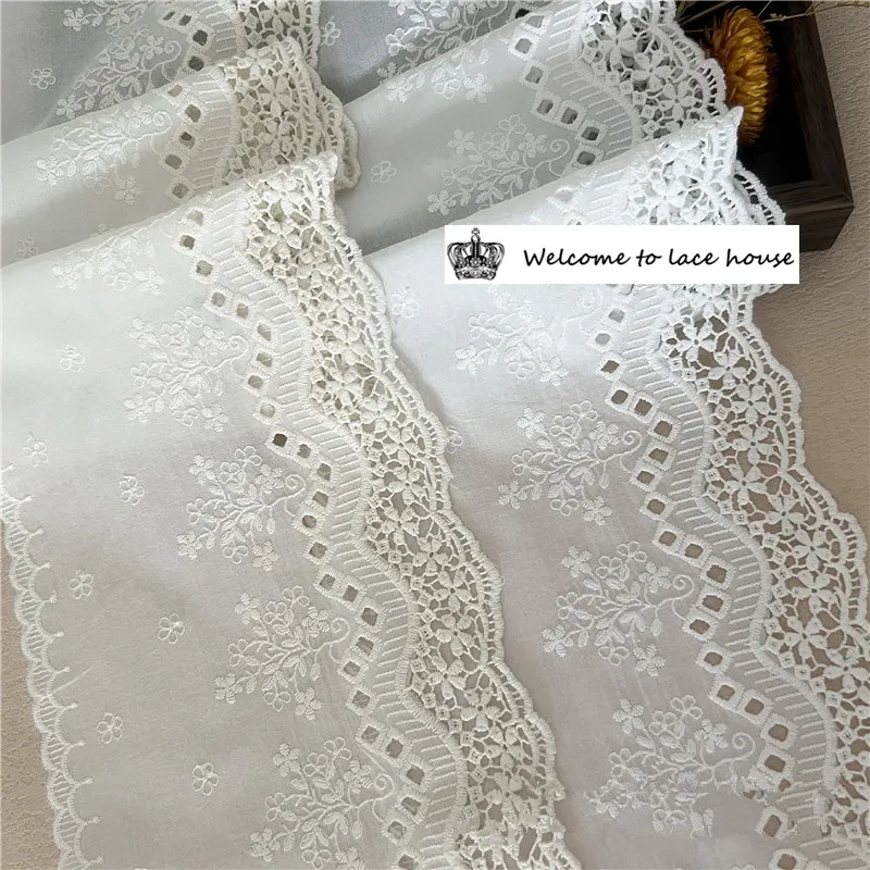 New 18cm Hollow Water-soluble Double-sided Cotton Fabric Embroidery Lace Cotton Thread Skirt Edge Clothing Accessories