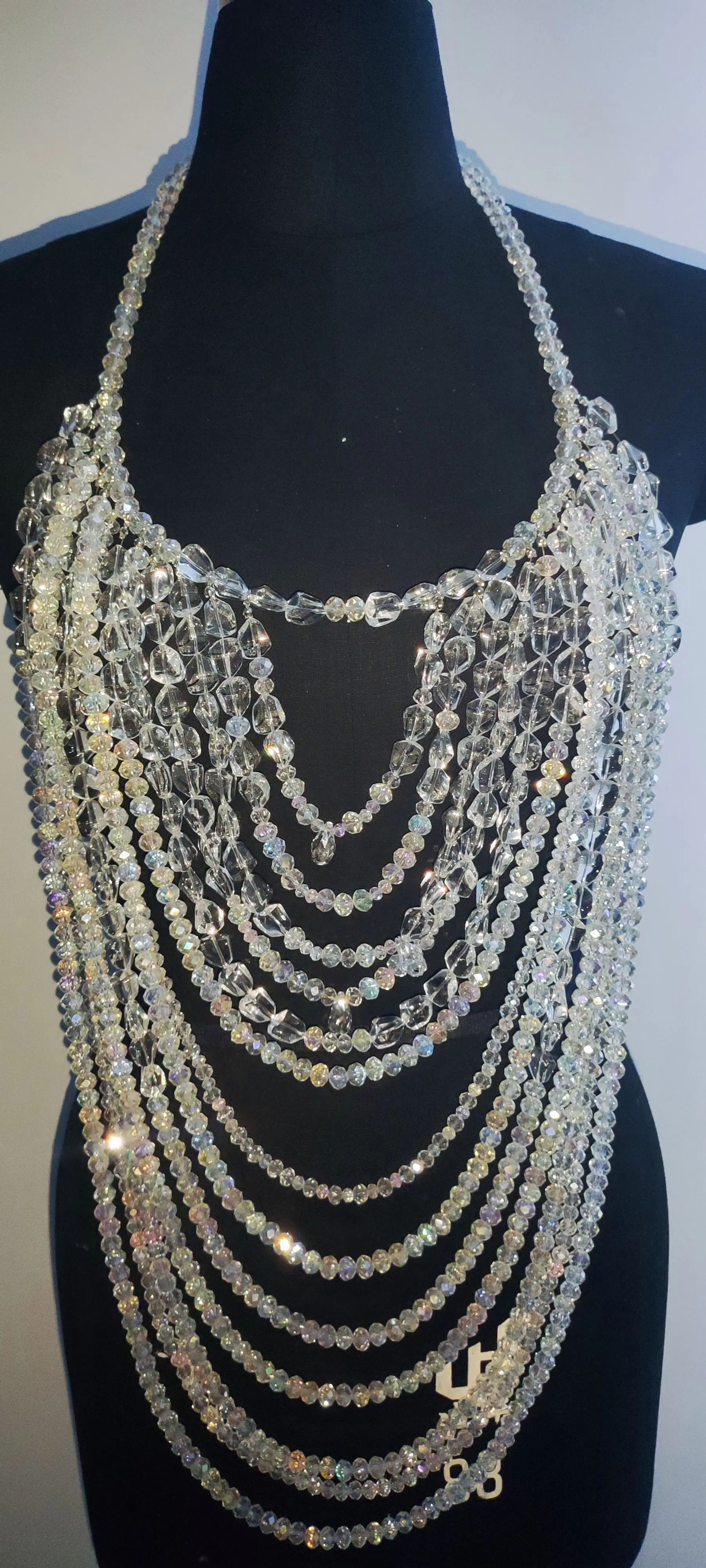

European And American Crystal Beads Multi-layer Body Chain Explosions Chest Chain Sexy Bikini Bra Chain Night Club Body Ornament