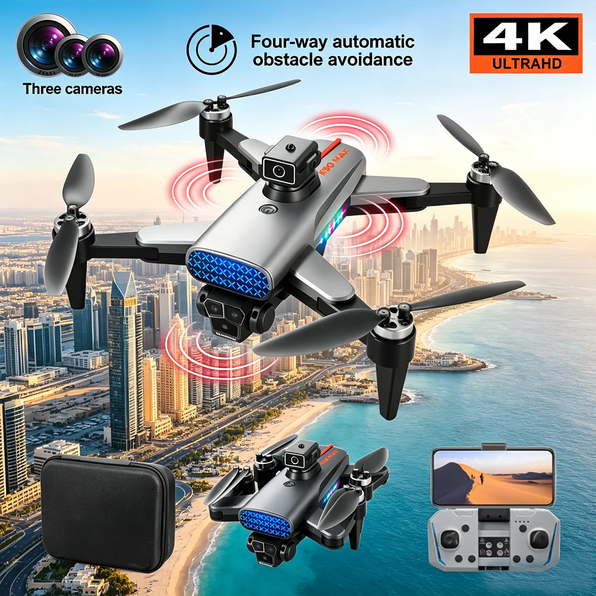 K90 MAx GPS Drone 4K Professio - đánh giá và giá Drone Rc Gps