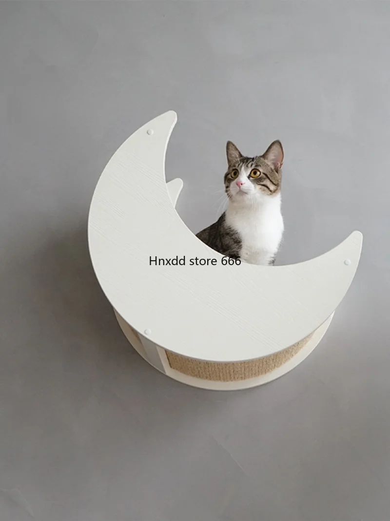 On the wall moon cloud cat bed star scratching column jumping platform sisal