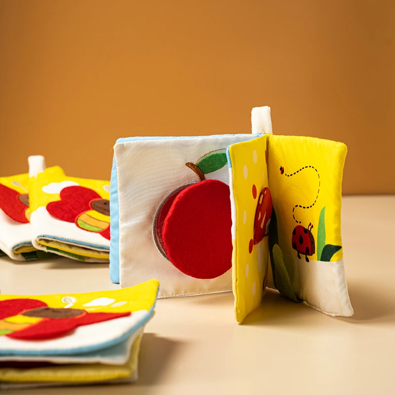 الكرتون الحيوان القماش كتب ألعاب الأطفال للبنين بنات مونتيسوري التعلم المبكر لعبة تعليمية الرضع القماش كتاب هدايا الوليد #6