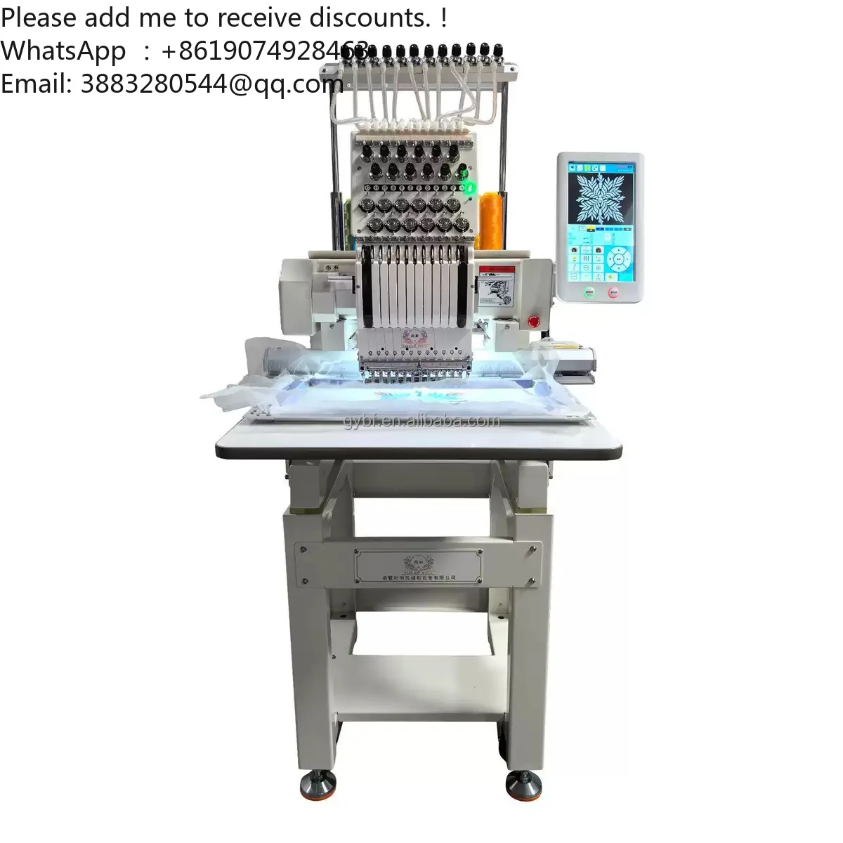 12 15 Needles Automatic Single Head Cap T-shirt Flat 3D Towel Leather Jacket Cloth Embroidery Machine For Sale In Karachi Dubai