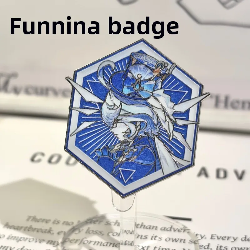 Genshin Impact Furina Enamel Pin, Fanart Metal Lapel Brooch Badge for Backpack Jacket, Collectible Gift