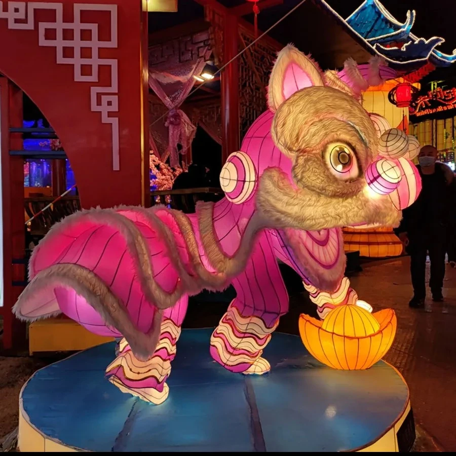 Outdoor Large Chinese Festival Lantern Show With Led Lights for Sale