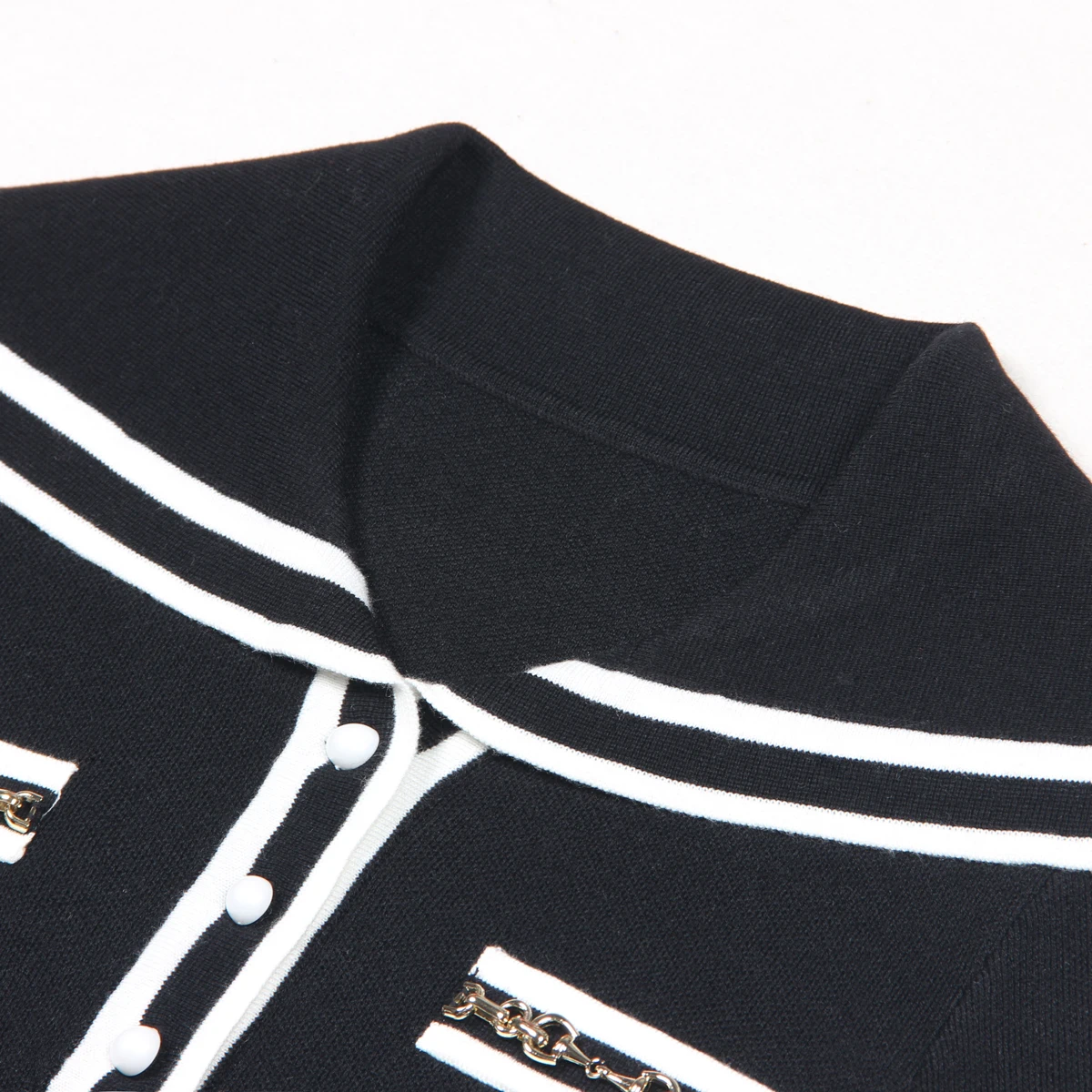 LEOSOXSHigh Quality Summer Autumn New Women's Knitted TShirt Top  Fashion Classic Commuting Versatile Collar Short Sleeve