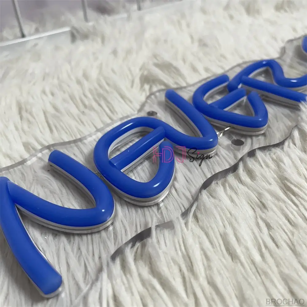 Nunca dar-se sinal de néon personalizado led luzes de néon sinal para nome da loja decorações do quarto personalizado decoração da parede lâmpadas de néon