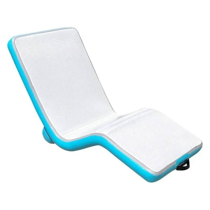 Inflatable lounge chair on sea leisure platform