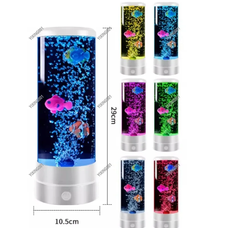LED Remote Control Jellyfish Lamp Night Light Adjustable Colors & Brightness Creative Home Decor Ideal Christmas Gift