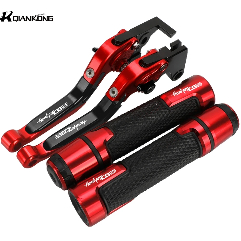

Motorcycle Accessories Adjustable Brake Clutch Levers Handlebar grips ends for Honda CB600F HORNET CB600FHORNET 1998-2005 2006
