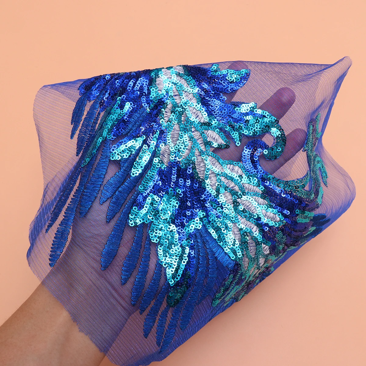 

2 Pcs Sequin Embroidery Piece Retro Cloth Accessories Wings Shaped Clothing Patch