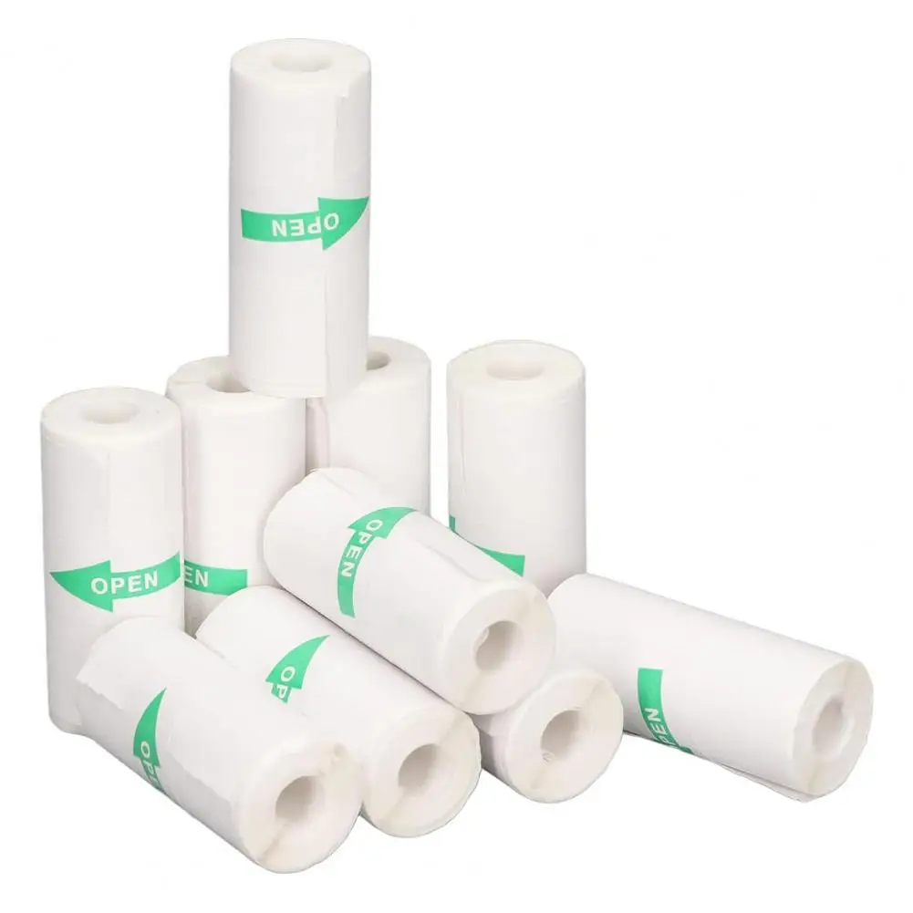 

10 Rolls 57x25mm Mini Printer Paper Self-adhesive Paper Multipurpose Compact Ink-free Portable Thermal Printer Paper