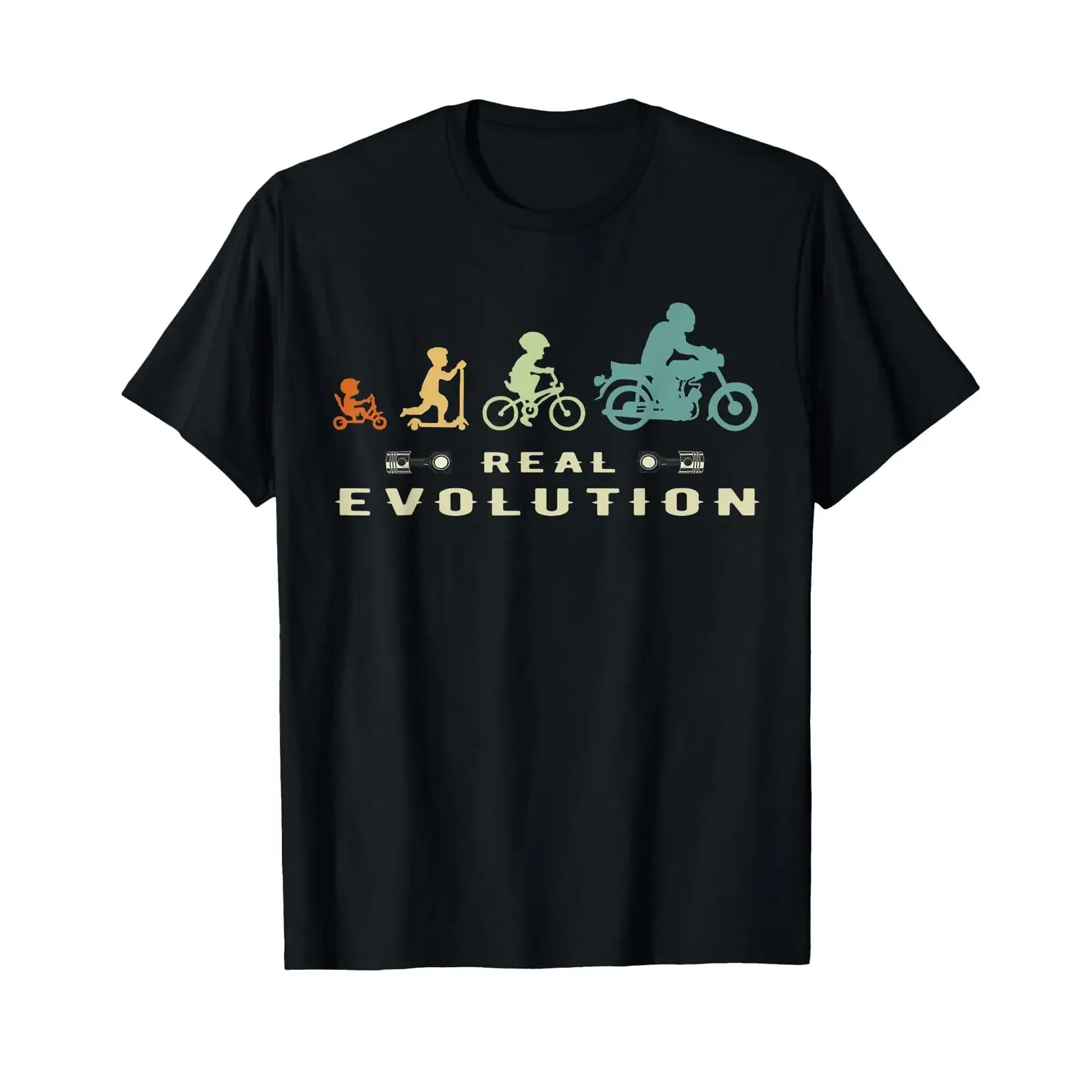 Motorrad-Evolution Moped-Zubehör DDR Vehicles T-Shirt schwarz vintage gewaschen Stylisches Oberteil für den Alltag Bequem