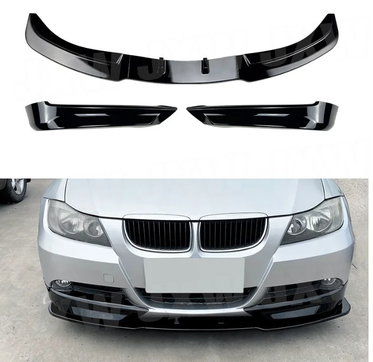 ABS الجبهة حافة مصد السيارة مع الخائن لسيارات BMW 3 Series E90 320i 325i القياسية 2005-2008 المصد الأمامي اللوحات المئزر اكسسوارات السيارات #2