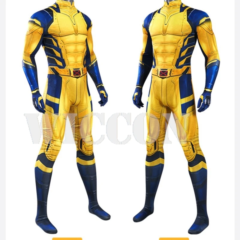 Logan Cosplay Costume Yellow Jumpsuit  Wolver Jimmy Cosplay SuperHero Halloween Howlett Party Wolf Cosplay Male Costume Movie