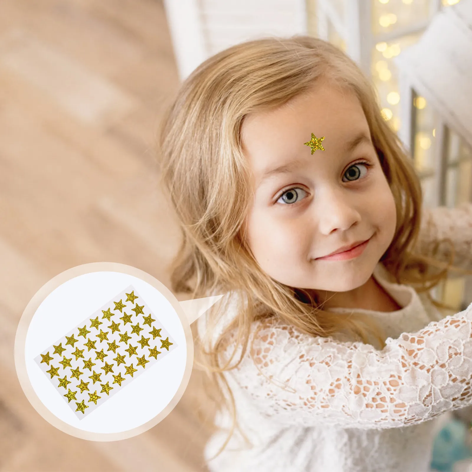 

5Packs Shimmering Gold Star Stickers Premium Foil Reward Stickers Self-Stick Decorative Labels for School Projects Planners