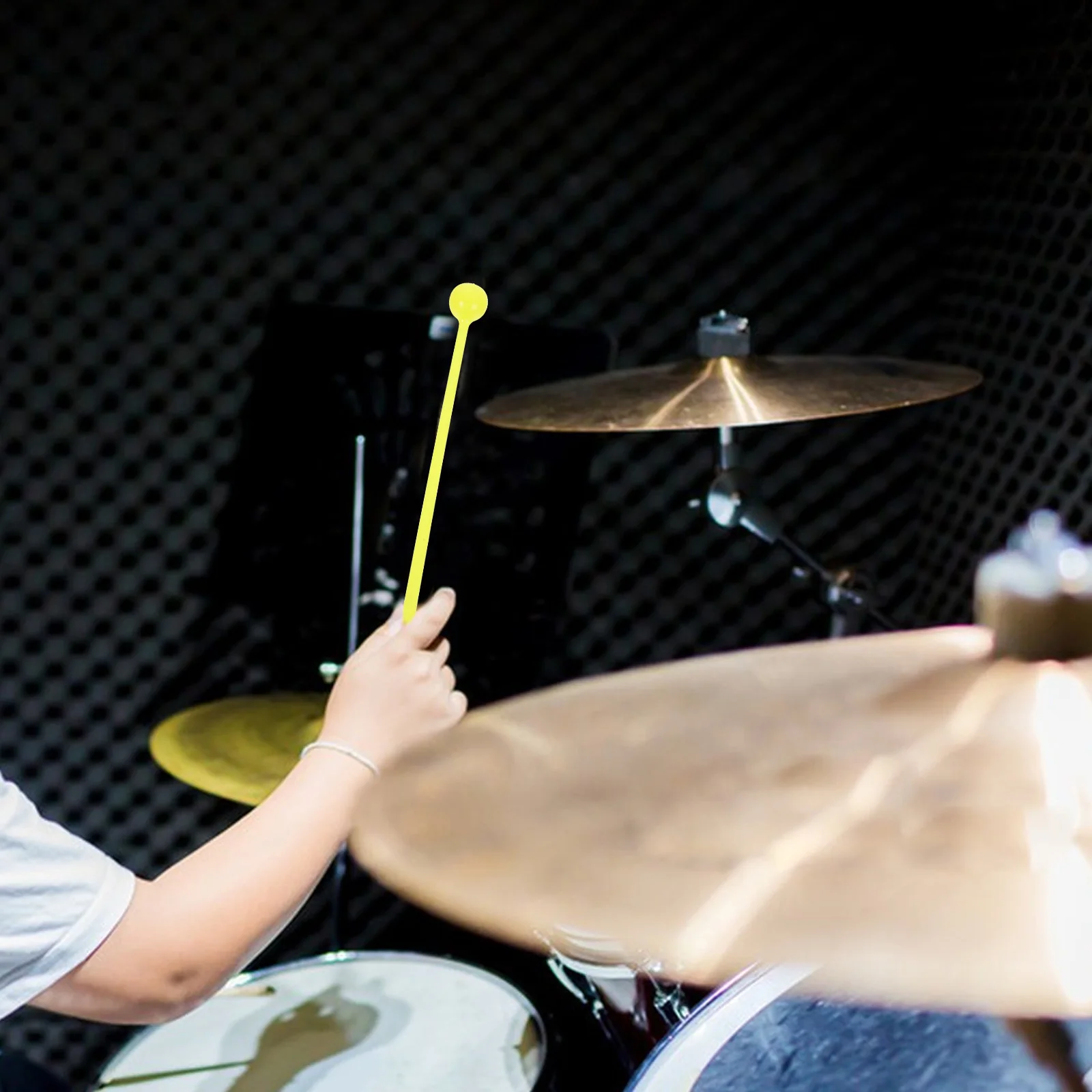 

16pcs Kids Drum Stick Yellow Handheld Drum Hammer For Children Teaching Aids Durable Drumming Tool Instrument Accessory Play