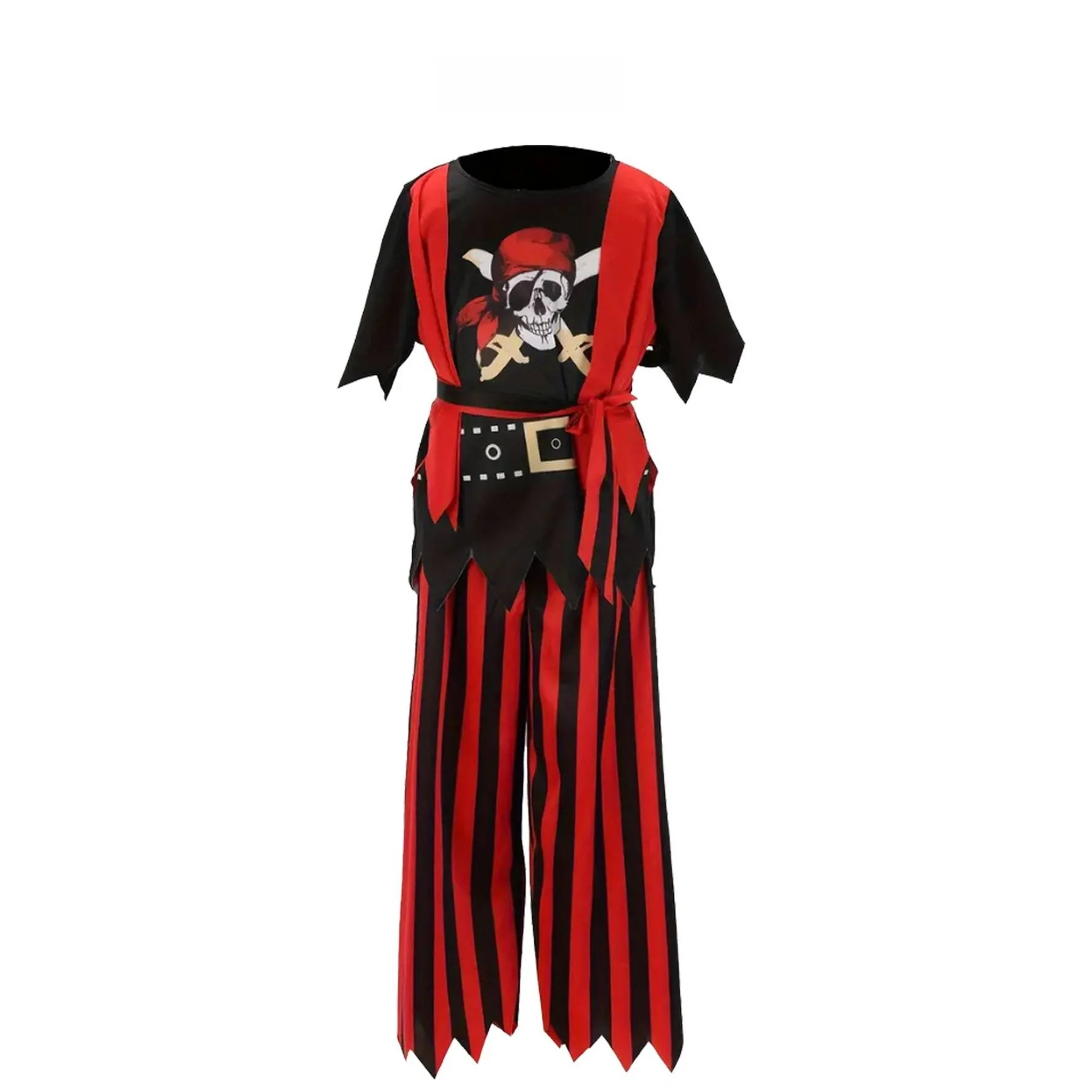 

Новинка 202, детский костюм на Хэллоуин, карибский пират, Ja Sparrow, комплект костюмов для выступлений для мальчиков и девочек, детская сценическая одежда