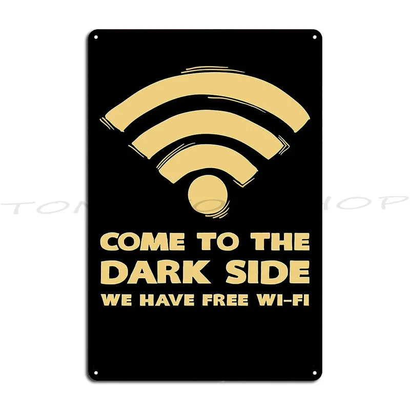 Glowing Wifi Sign Metal Sign Wall Cave Club Personalized Garage printed  Tin Sign Poster