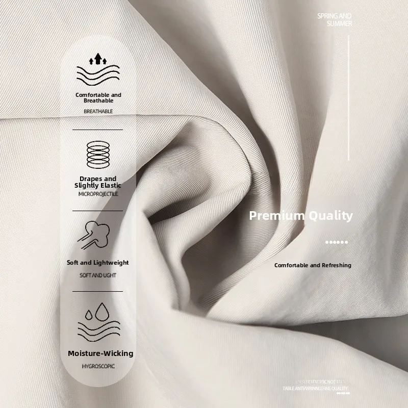 Damskie spodnie z szerokimi nogawkami z szybkoschnącego materiału Ice Silk, nowość na lato 2025, luźne spodnie o prostym kroju, dzianinowe spodnie długie, małe rozmiary.