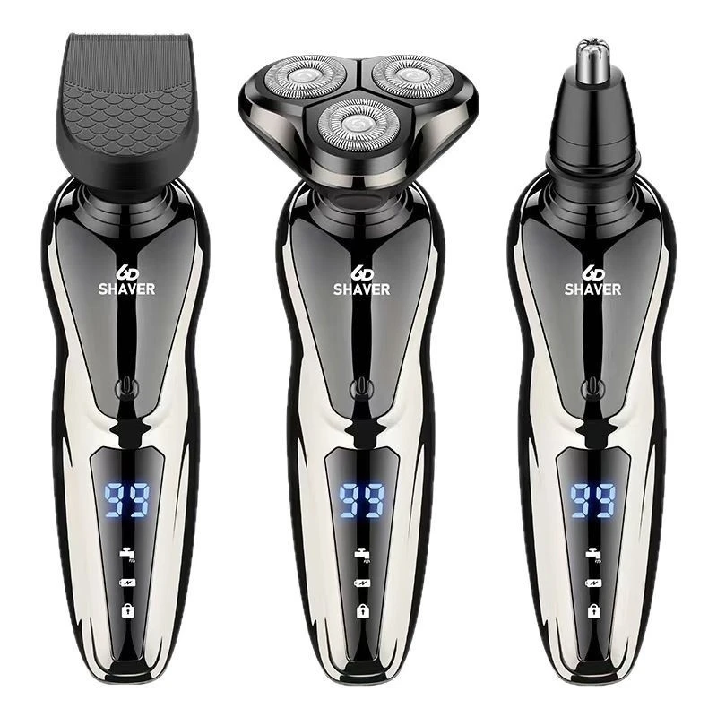 Rechargeable Electric Shaver for Men All in One Trimmer Set with Nose Trimmer Sideburns Trimmer Face Cleaning Brush image 4