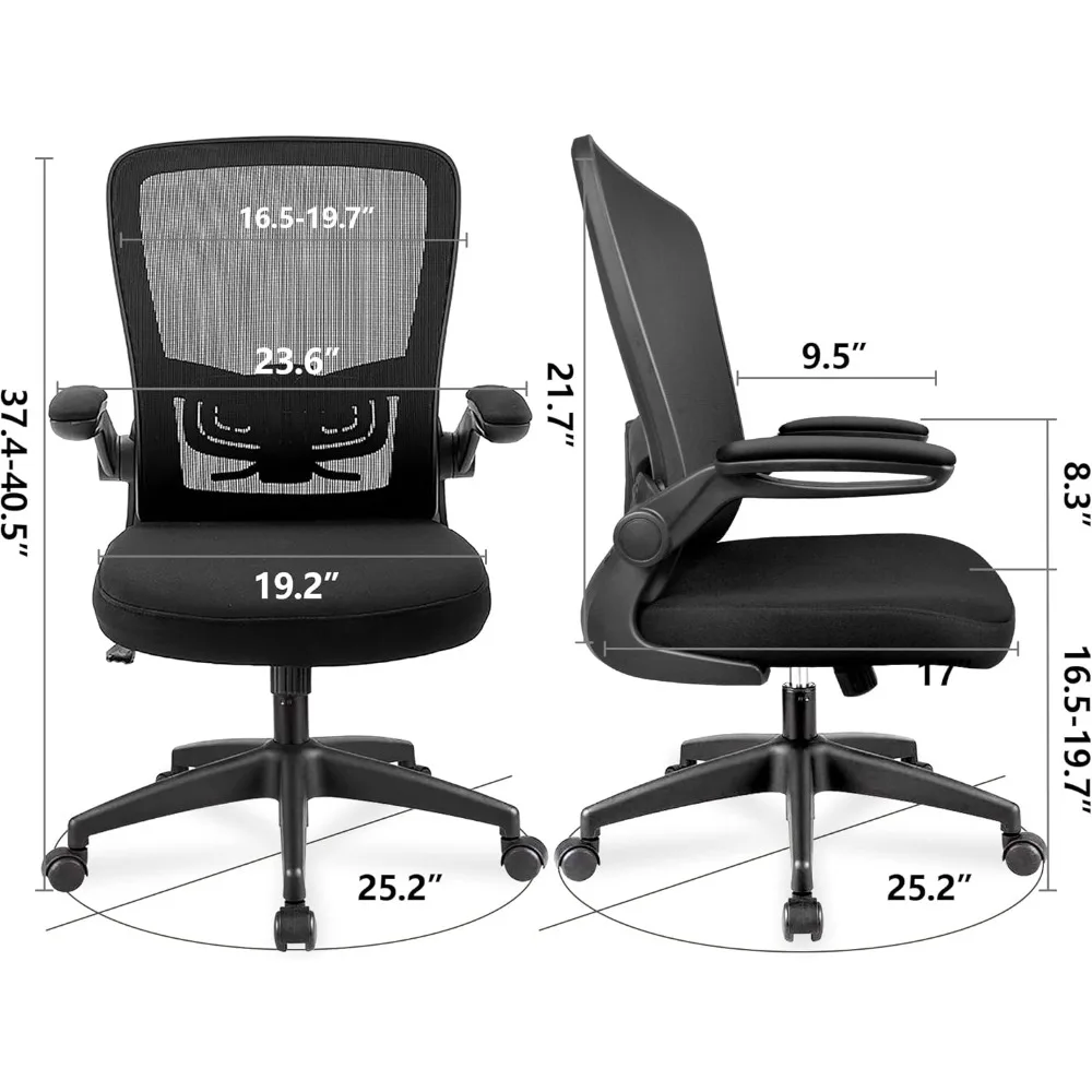 Sedia da ufficio, sedia da scrivania ergonomica con altezza regolabile e supporto lombare sedia da Computer girevole con supporto lombare