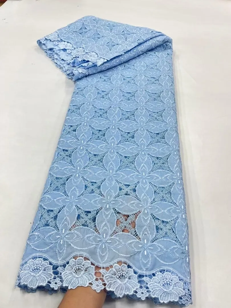 

Нигерийское тюлевое кружево 2025 года, 5 ярдов, вышивка французским гипюром и блестками из бисера для свадебного платья и праздничного платья, африканская свадебная ткань