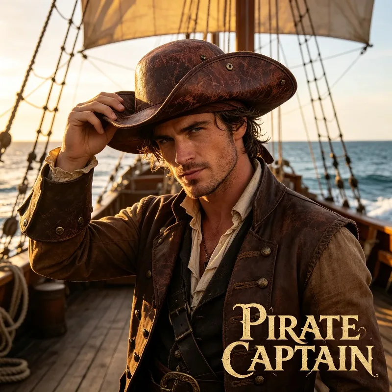 Halloween Pirate Triangle Hat Decoration Costume Headwear Suitable for Stage Performance Role-playing Party Performance Hat