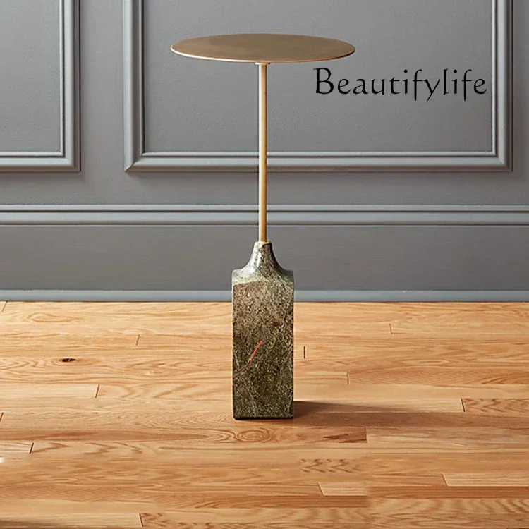 F Light Luxury Marble Living Room Sofa Corner Table Simple Modern Small Coffee Table Model Room High-end Side Table