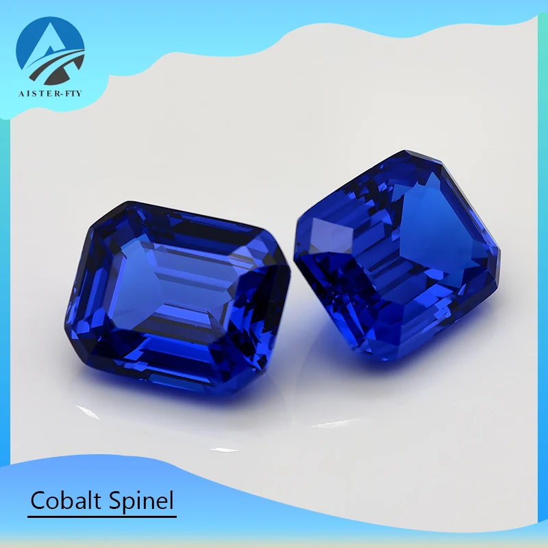 قطع الزمرد مختبر نمت الأزرق الكوبالت الإسبنيل أحجار كريمة مفكوكة ذابل الأزرق الإسبنيل الاصطناعية الماس الأحجار الكريمة Diy بها بنفسك صنع المجوهرات #1