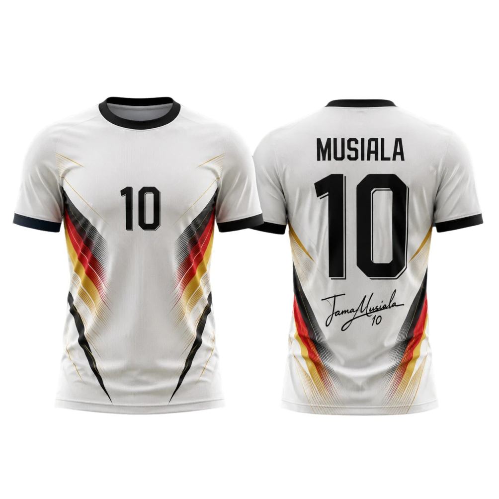 2026 Deutschland Fußballmannschaft Trikot Sonderedition Fußballshirt Lässiges Outdoor-Trainingsshirt Atmungsaktiv Komfortabel für Kinder und Erwachsene