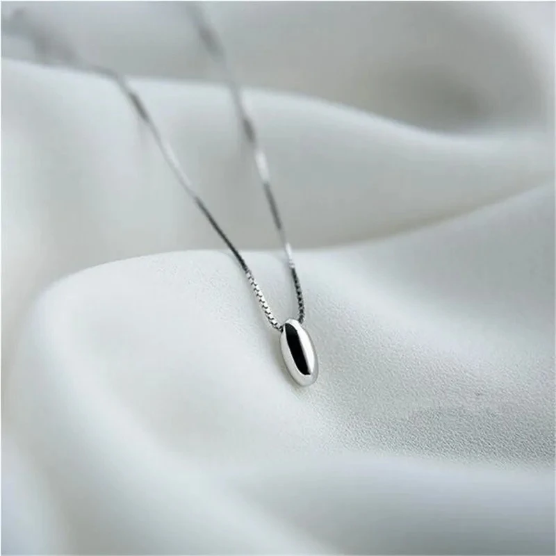 Uini-Tail new listing 925 sterling silver small fresh water drop necklace simple temperament tide flow student jewelry XL019