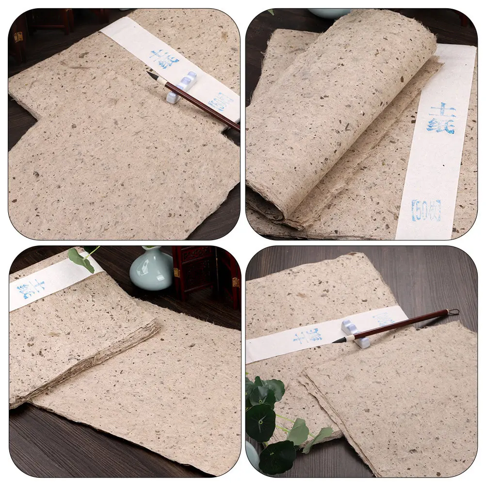 50枚入り。書道、絵画、デッサン、手芸に最適な、軽量で折りたたみやすく、吸水性の高い手漉き和紙。
