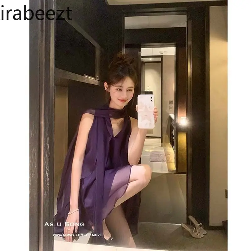 

Clear and Hazy Feeling Multiple Ways To Wear Ribbon Top and Shorts Two-piece Set Conjuntos De Falda Festival Outfit