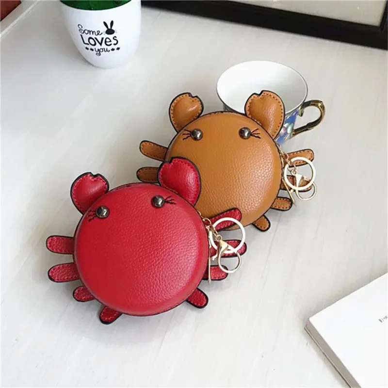 2024 New Fashion Little Crab Coin Purse Toy Backpack Pendant Elementary School Handheld Card Bag 9.5x9.5x5cm