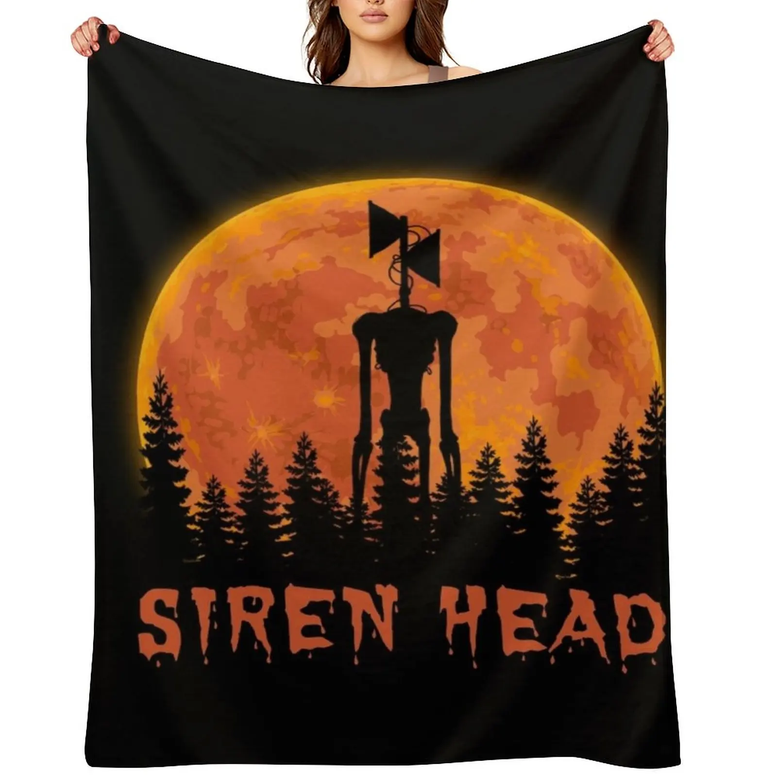 Siren Head Throw Blanket Bed Luxury Thicken anime funny gift For Decorative Sofa Flannels Blankets