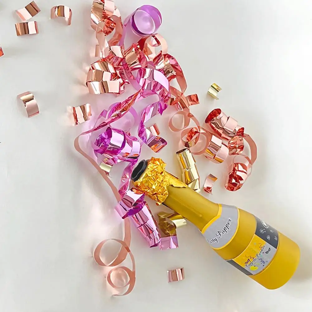 Great Durable Confetti Popper Festival Ambience Simple Operation Creative Champagne Bottle-Shaped Confetti Sprinkler