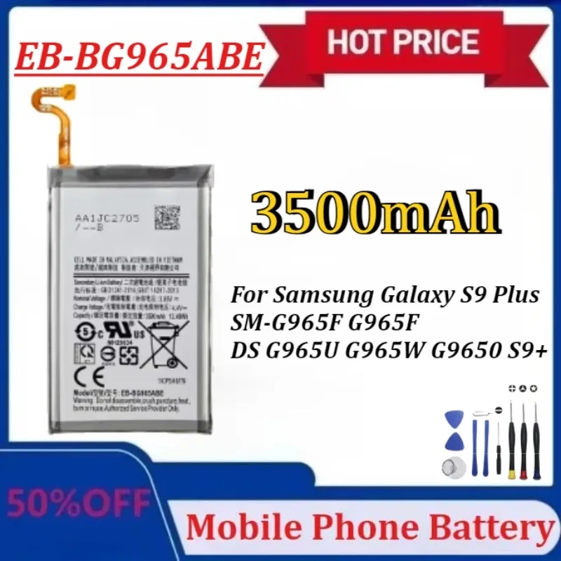 

Модернизированный аккумулятор EB-BG965ABE емкостью 3500 мАч для Samsung Galaxy S9 Plus SM-G965F G965F/DS G965U G965W G9650 S9 + аккумуляторы большой емкости