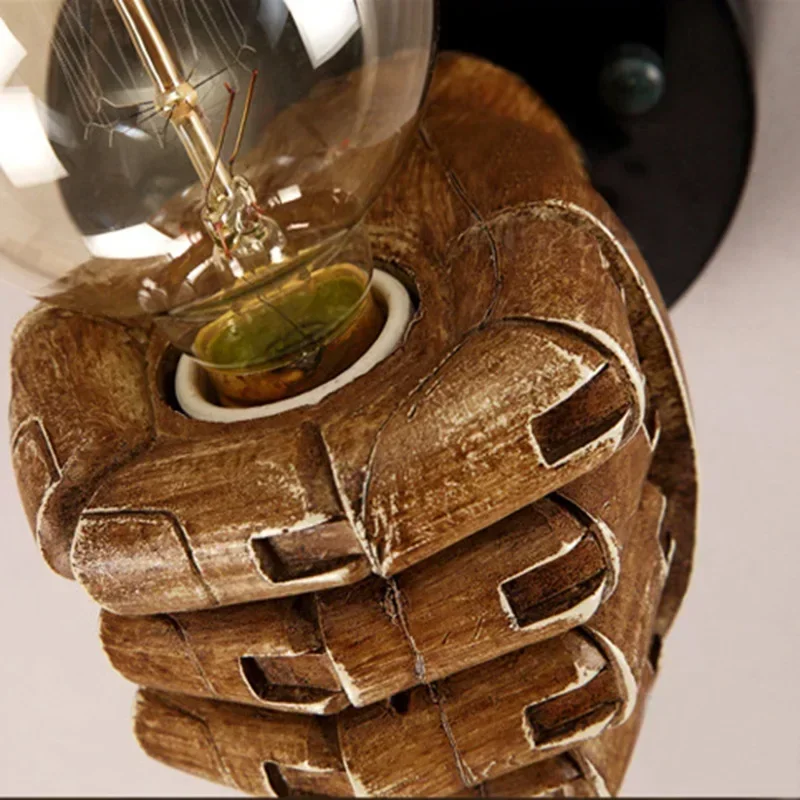 Classical Resin Fist Wall Lamp Corridor Light Living Room Lighting 85V-265V Retro E27 Edison bulb Aisle Light