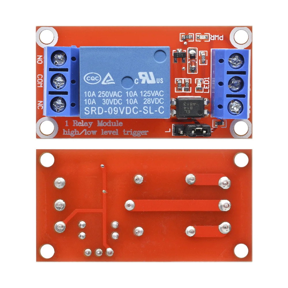 5V 9V 12V 24V 1 Channel Relay Module Board Shield With Optocoupler Support High-level And Low-level Trigger