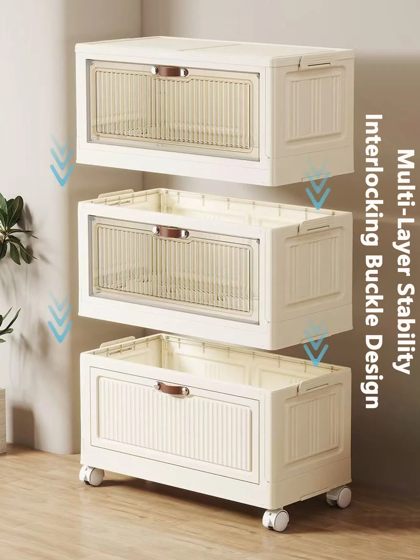 

﻿ Large Capacity Household Plastic Multi Layer Folding Cabine tor Household Sundries Snacks Toys Storage Box Multi-Functional