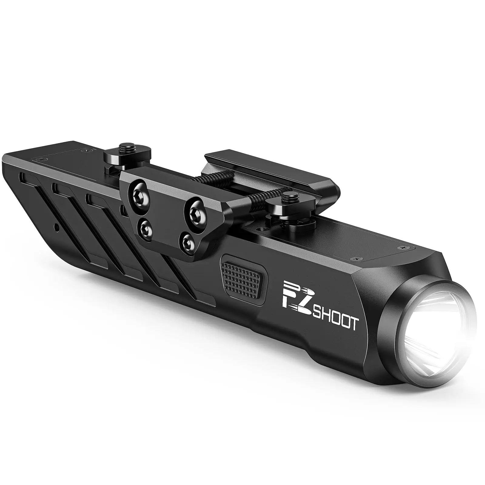 MidTen Tactical Flashlight 1700 Lumens For Rifle With Strobe Mode Fit M-Rail and Picatinny RailRifle Magnetic Rechargeable