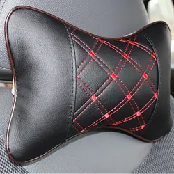 PU & Cloth Excellent Durability Auto Safety Car Headrest Breathe Seat Head Neck Rest Pillow Universal Fit For All Vehicles